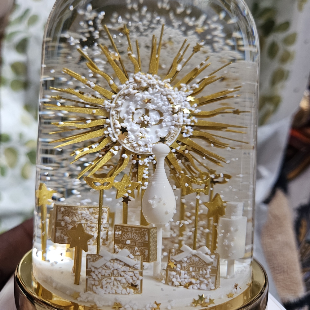 Dior Gold and White Snow Globe